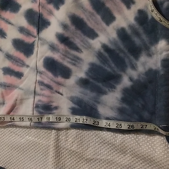 VS VICTORIAS SECRET PINK PREMIUM  QUARTER ZIP SWEATER JACKET TIE DYE Sz L - Picture 7 of 8